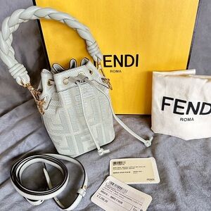 Fendi Light olive green Bucket Bag
